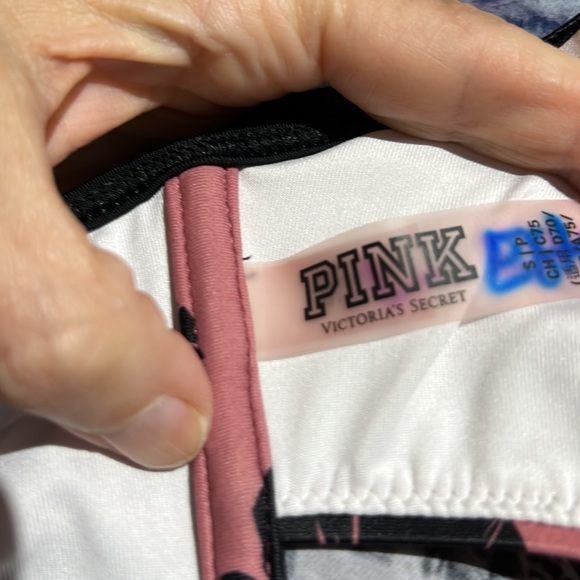 Tropical Pink and Black Women's Swim Top - Picture 6 of 7